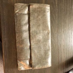 Kenneth Cole distressed charcoal leather clutch